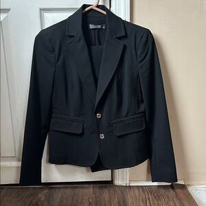 New York & Company Black Tailored Pantsuit